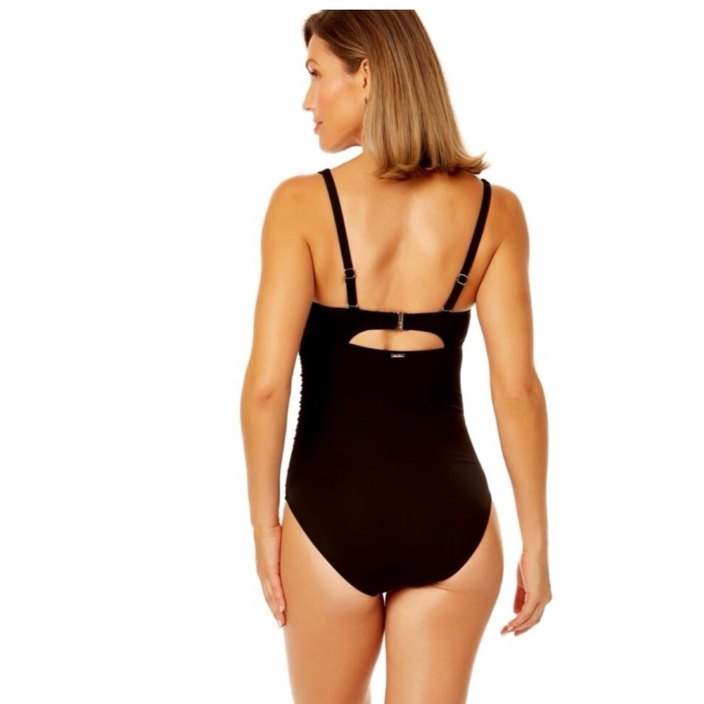 Anne Cole Classic Black One-Piece Swimsuit - Picture 2 of 7